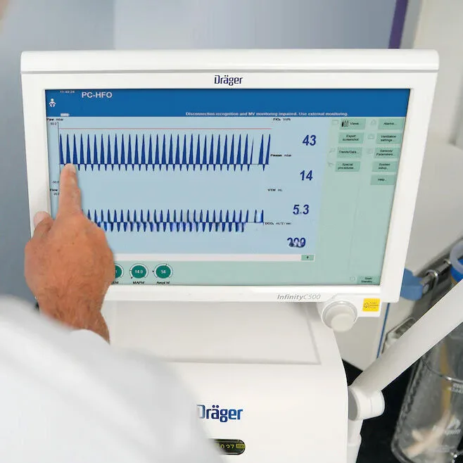 Dräger Babylog VN500 Аппарат ИВЛ для новорожденных и детей, фото 3